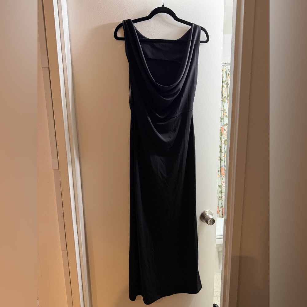 NWT floor length black gown